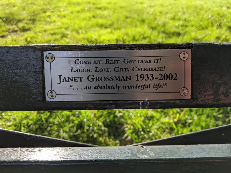 I saw this bench in Central Park