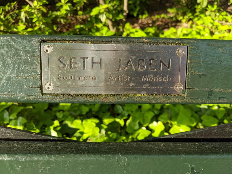 I saw this bench in Central Park