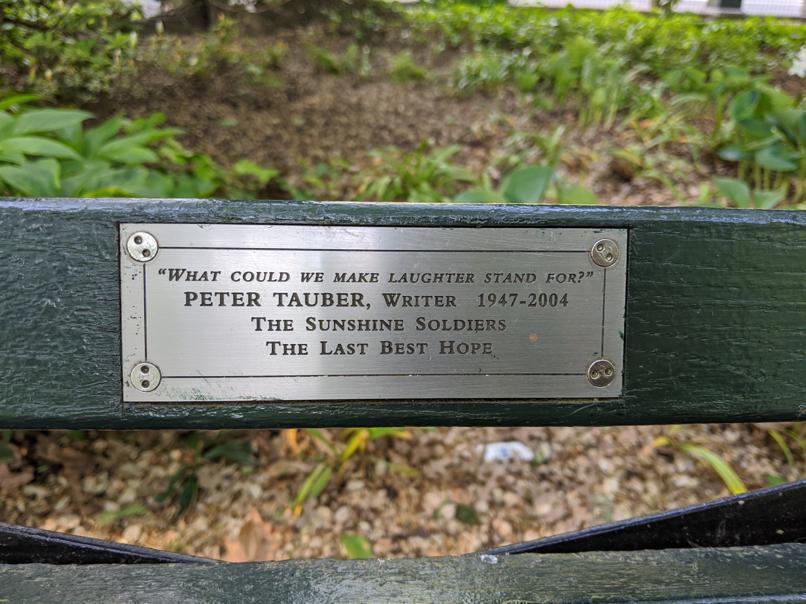 I saw this bench in Central Park