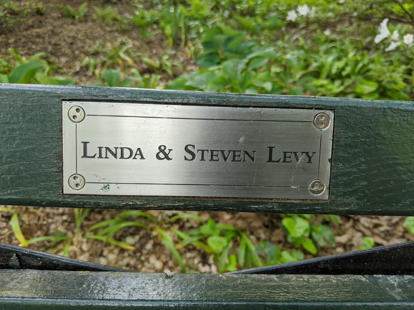 I saw this bench in Central Park