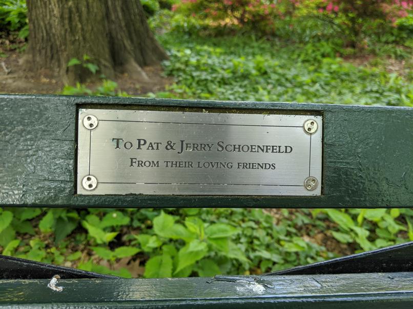 I saw this bench in Central Park