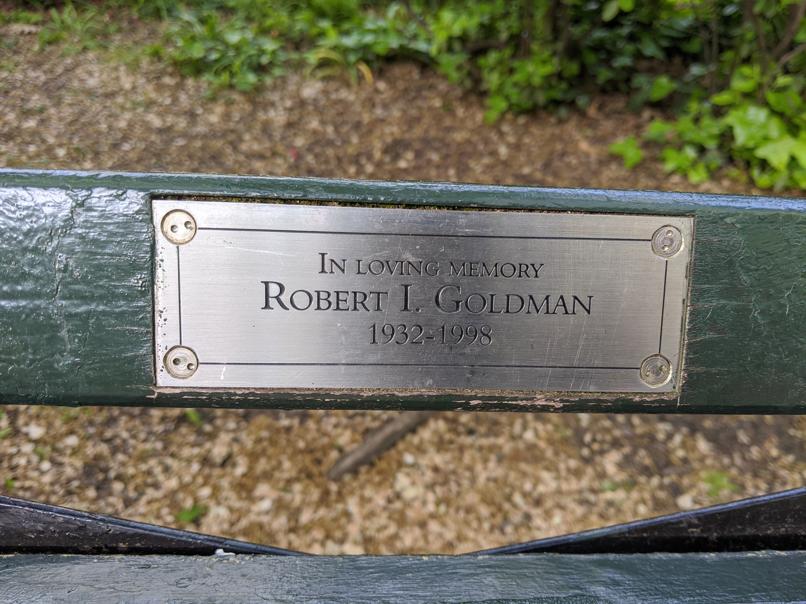 I saw this bench in Central Park