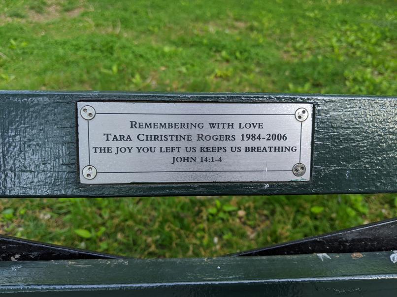 I saw this bench in Central Park