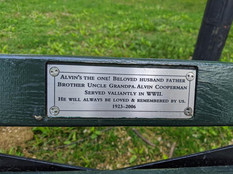 I saw this bench in Central Park