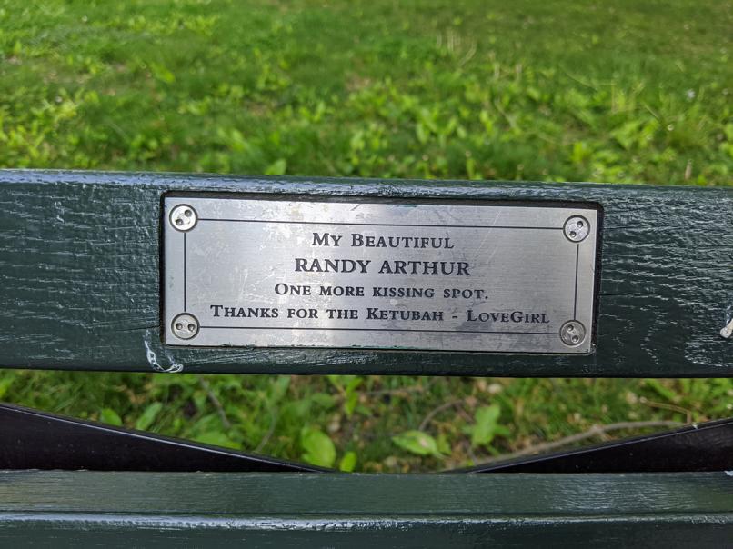 I saw this bench in Central Park