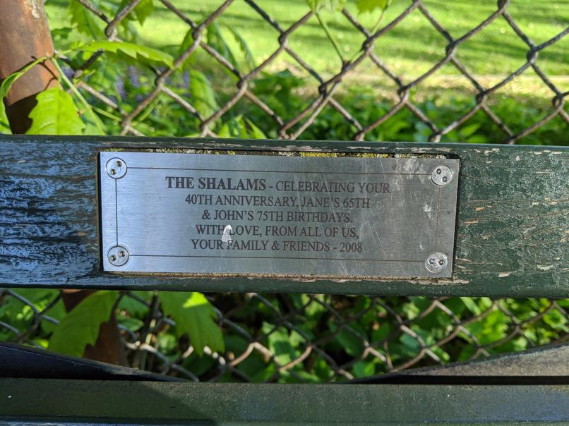 I saw this bench in Central Park