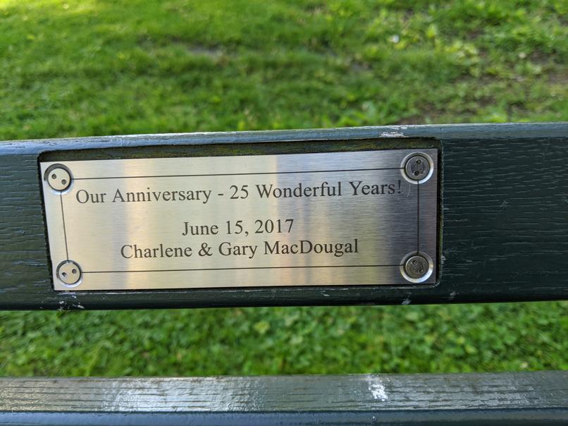 I saw this bench in Central Park