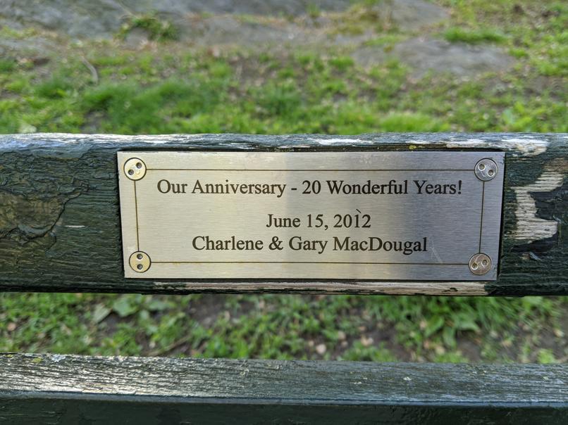 I saw this bench in Central Park