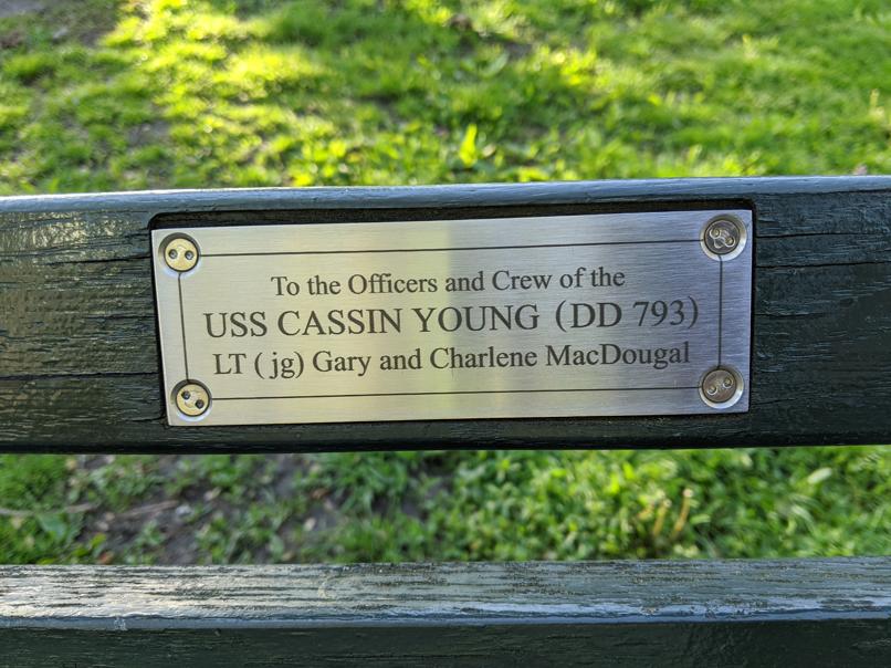 I saw this bench in Central Park