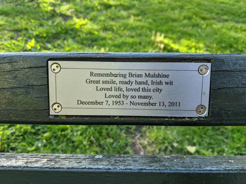 I saw this bench in Central Park