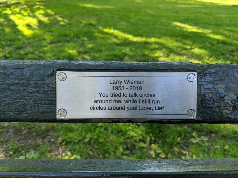 I saw this bench in Central Park