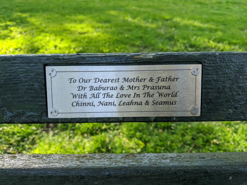 I saw this bench in Central Park