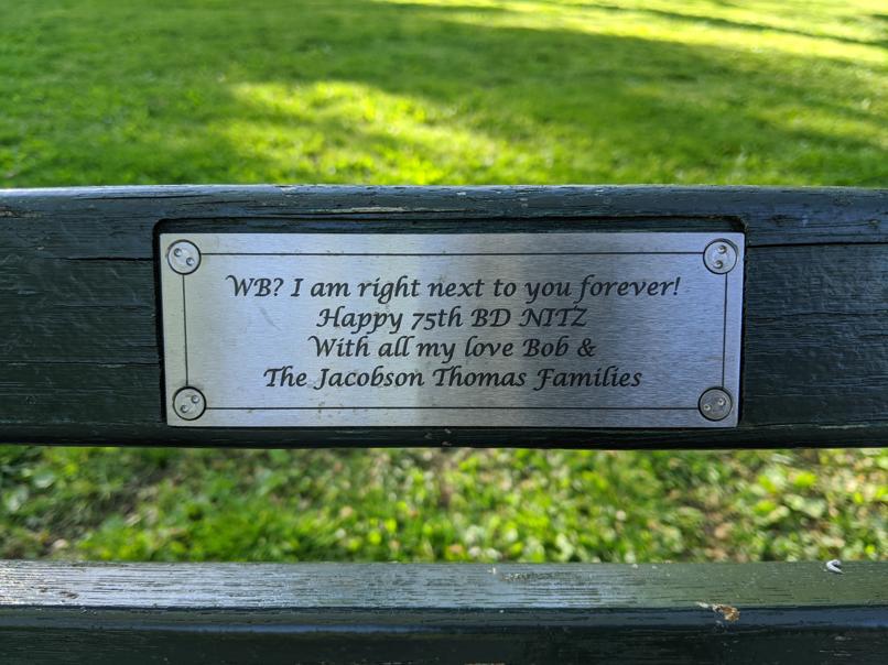 I saw this bench in Central Park