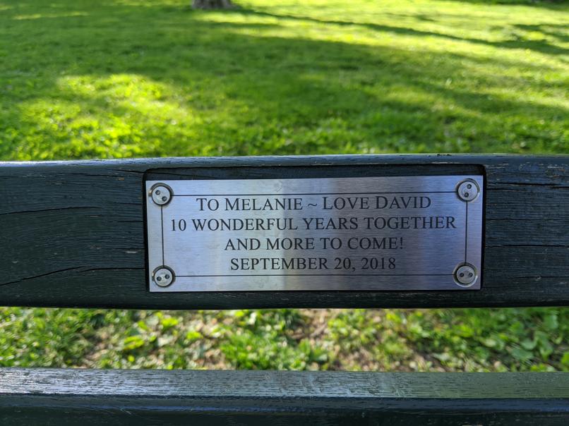 I saw this bench in Central Park