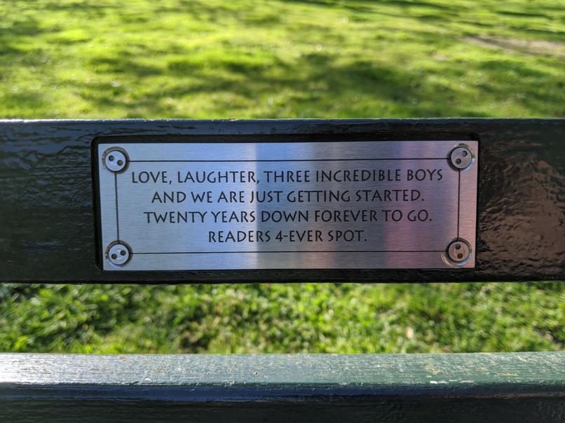 I saw this bench in Central Park