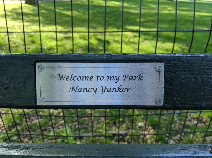 I saw this bench in Central Park