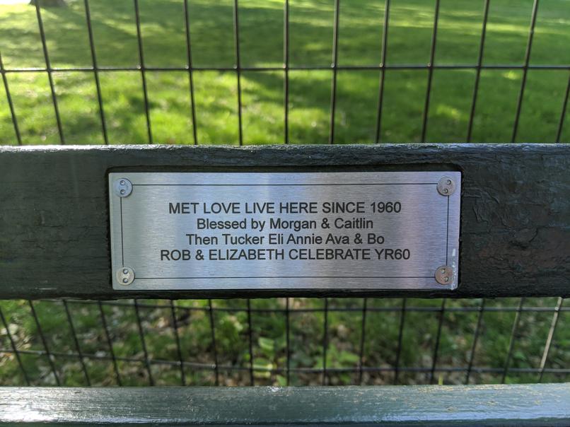 I saw this bench in Central Park