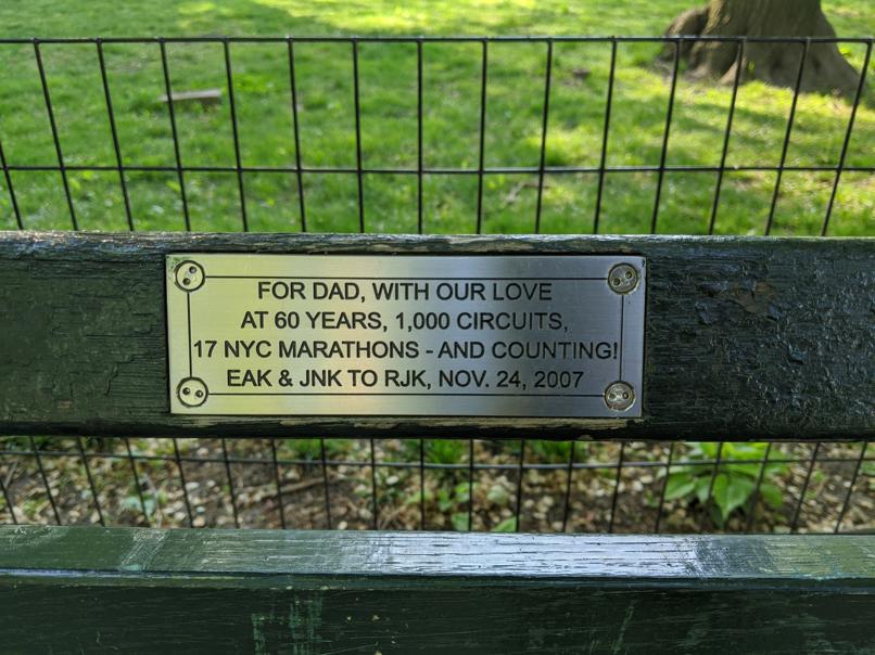 I saw this bench in Central Park