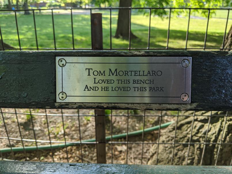 I saw this bench in Central Park