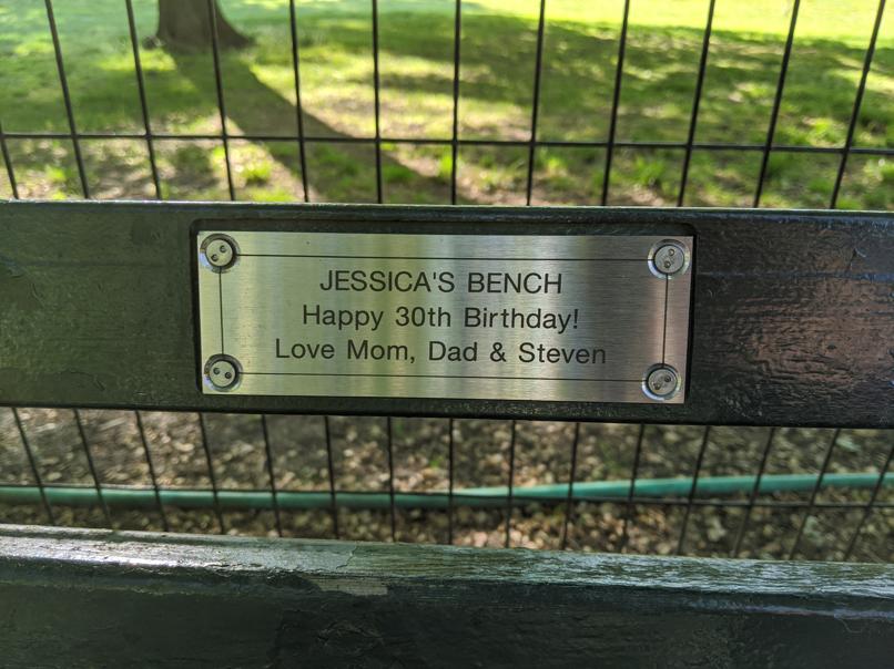 I saw this bench in Central Park