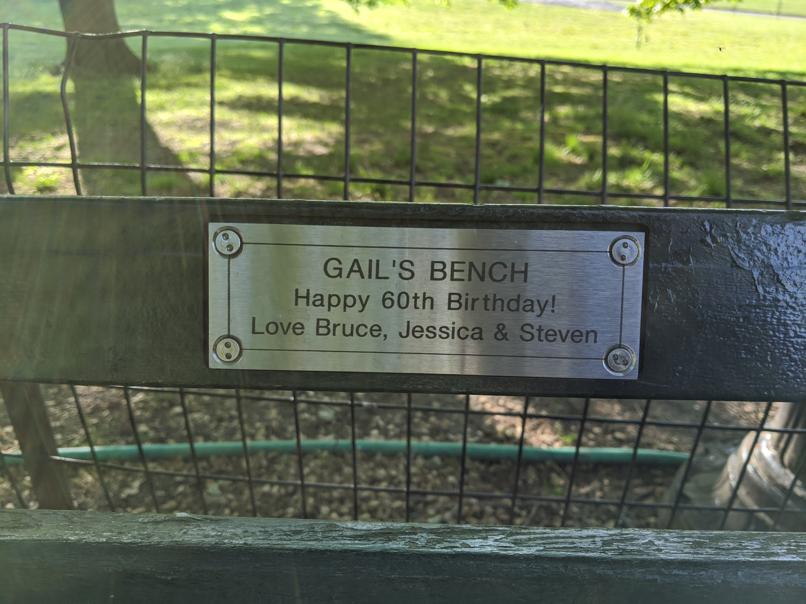 I saw this bench in Central Park