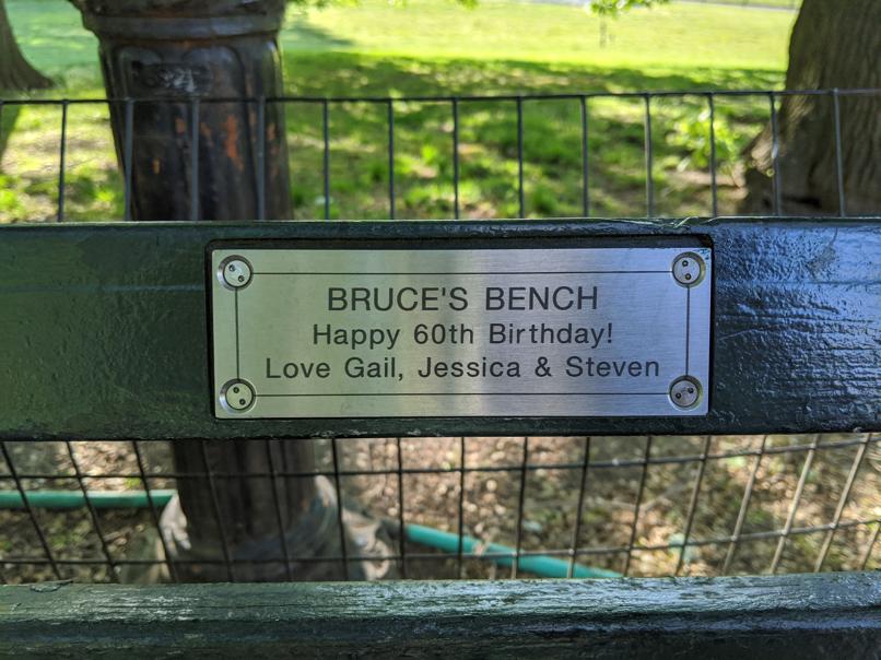 I saw this bench in Central Park