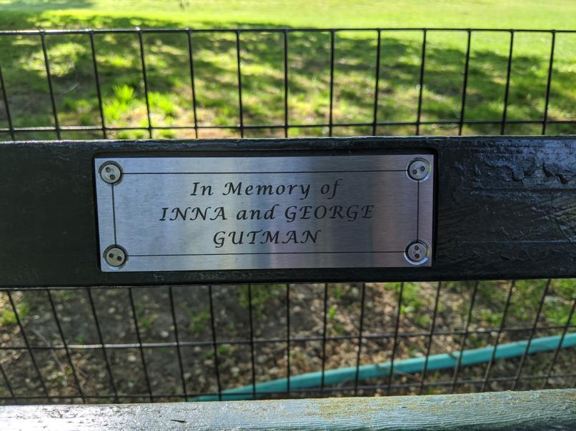 I saw this bench in Central Park