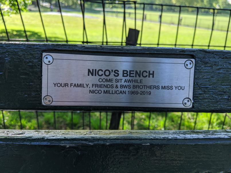 I saw this bench in Central Park