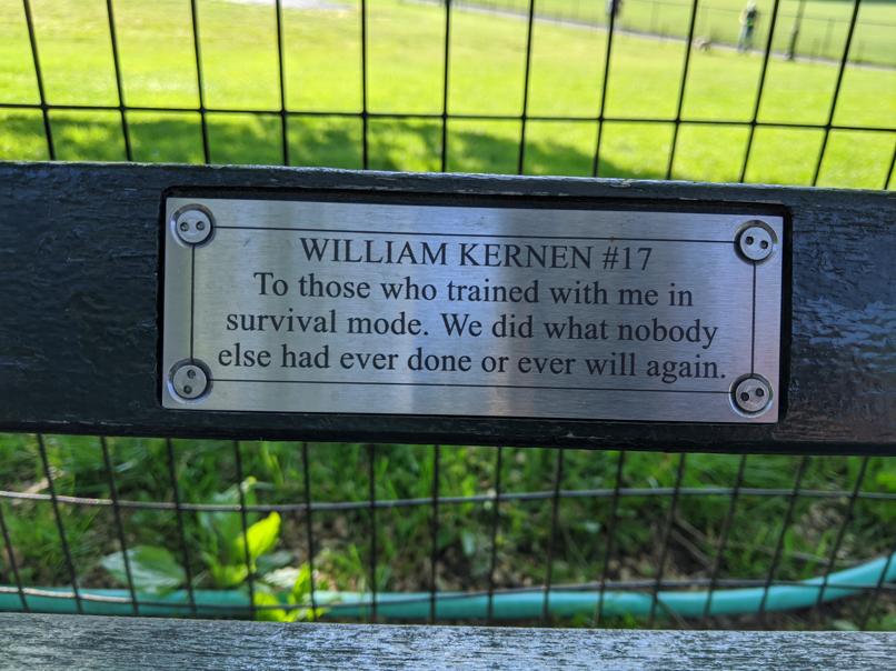 I saw this bench in Central Park