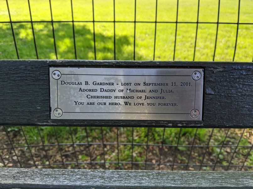 I saw this bench in Central Park