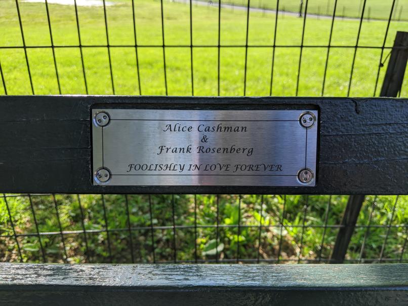 I saw this bench in Central Park