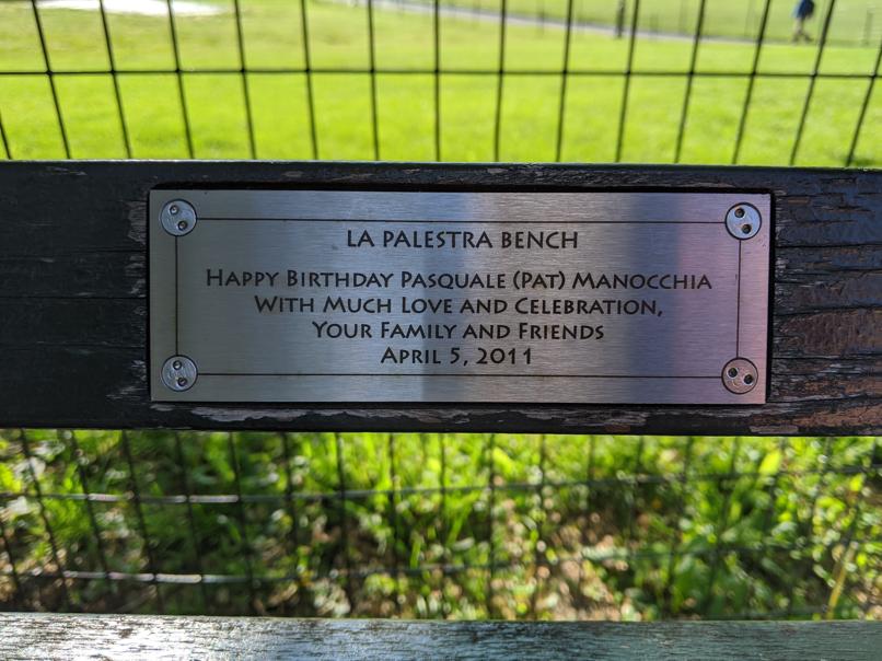 I saw this bench in Central Park