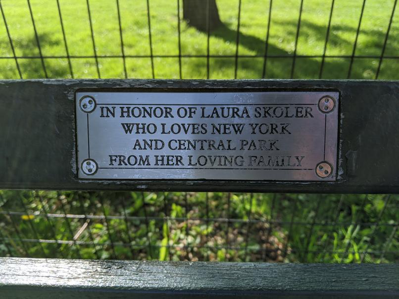 I saw this bench in Central Park