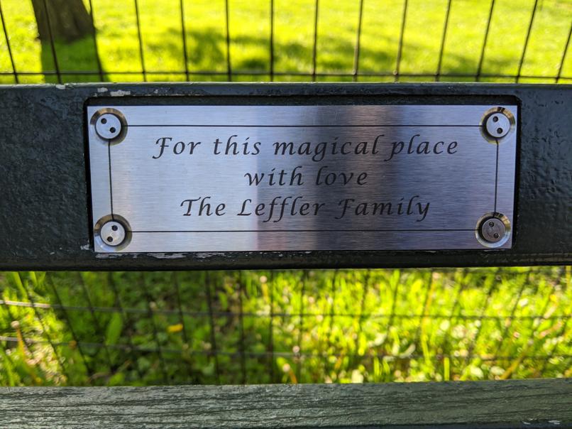 I saw this bench in Central Park