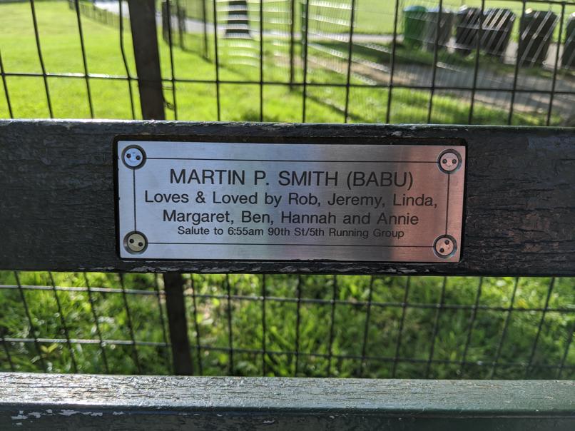 I saw this bench in Central Park