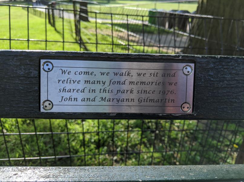 I saw this bench in Central Park