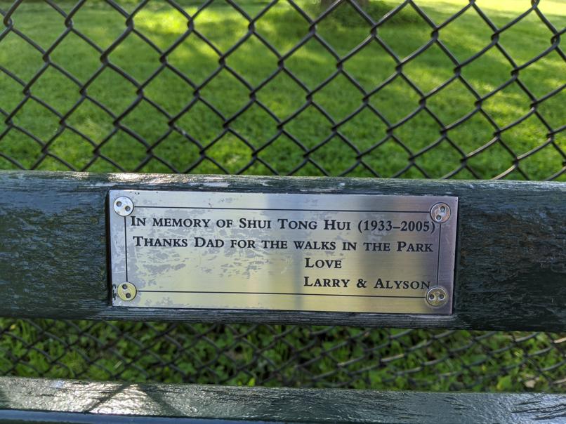 I saw this bench in Central Park