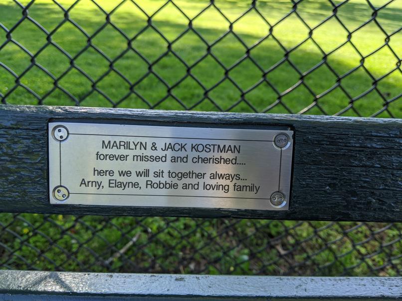 I saw this bench in Central Park