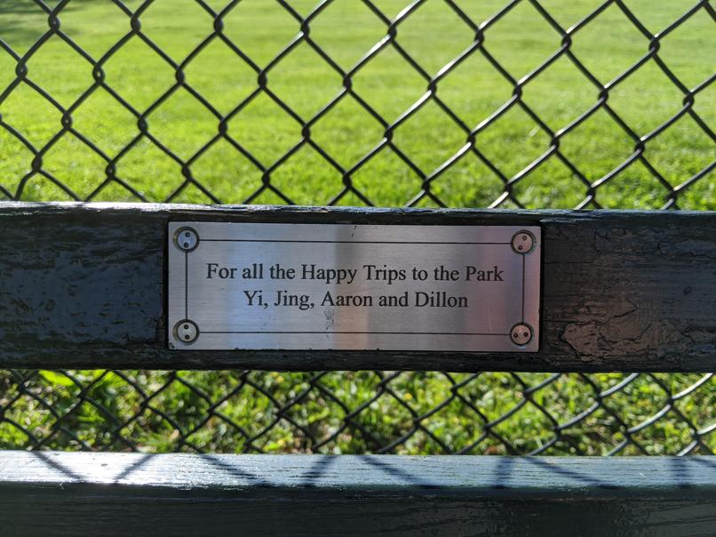 I saw this bench in Central Park