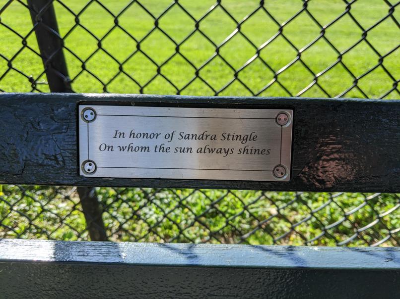 I saw this bench in Central Park