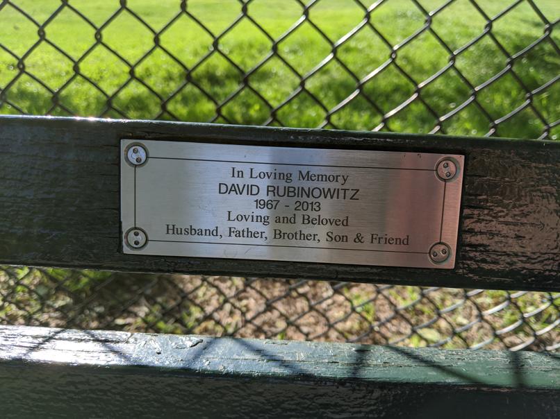 I saw this bench in Central Park