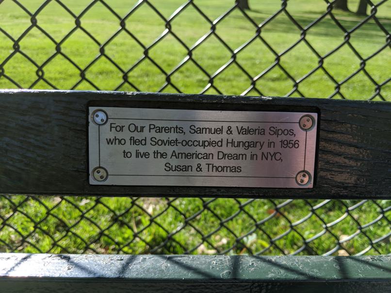 I saw this bench in Central Park