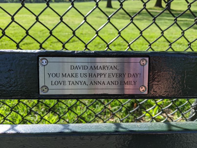 I saw this bench in Central Park