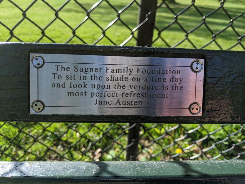 I saw this bench in Central Park