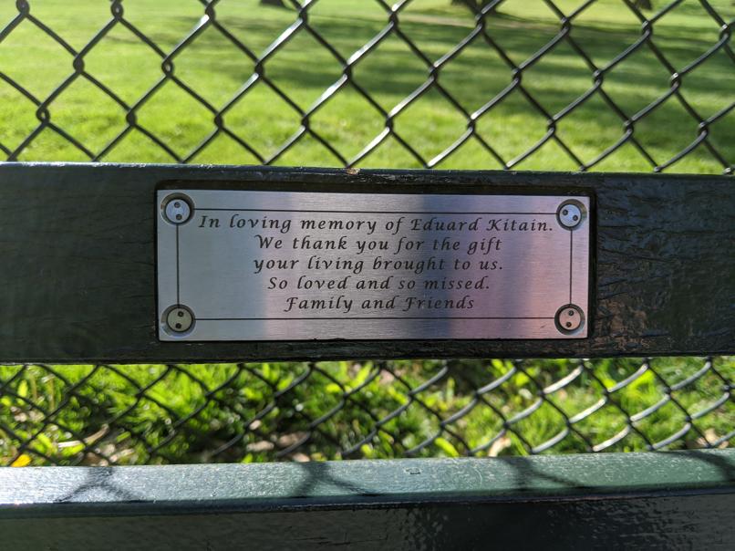 I saw this bench in Central Park