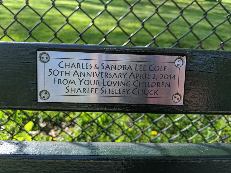 I saw this bench in Central Park