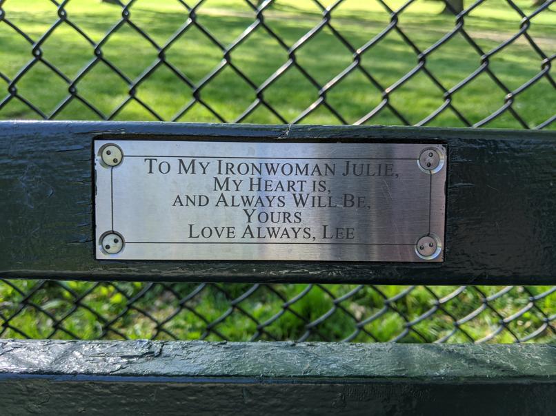 I saw this bench in Central Park