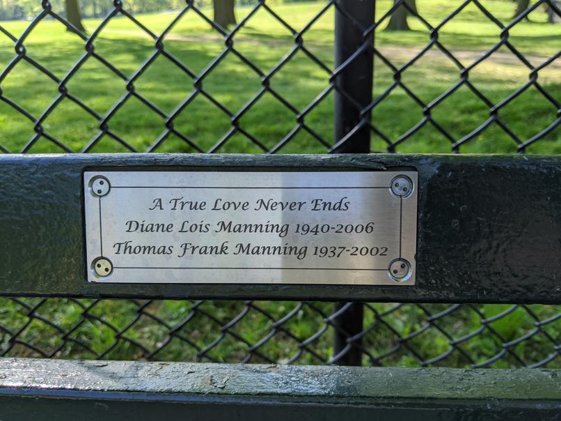 I saw this bench in Central Park