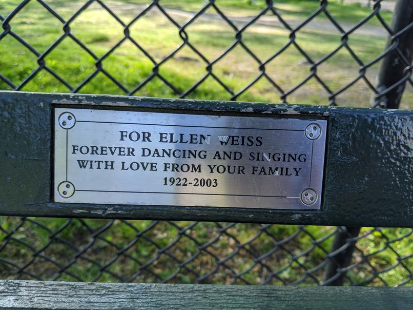 I saw this bench in Central Park