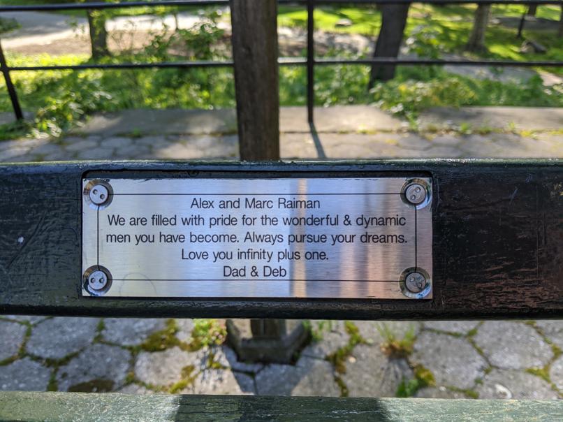 I saw this bench in Central Park